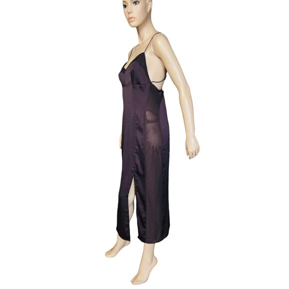 Free People Intimately City Cool Satin Slipdress Size Large Sweetheart Neckline - Picture 6 of 16